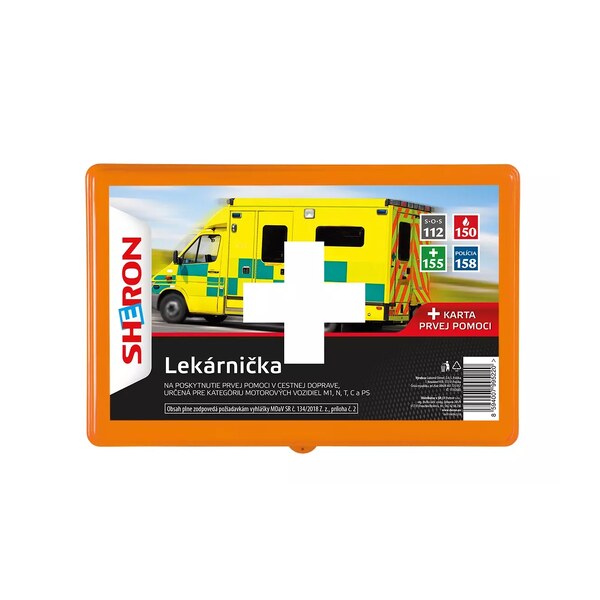 Autolekárnička oranžová plast /SK SHERON