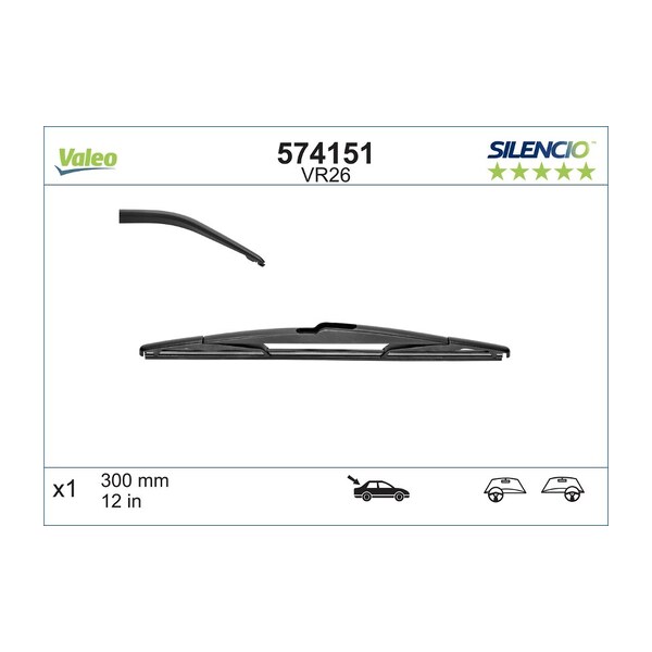 VALEO SILENCIO stierač 300 mm - zadný
